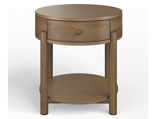 Hadleigh Brown Honey Round End Table - T5558-05