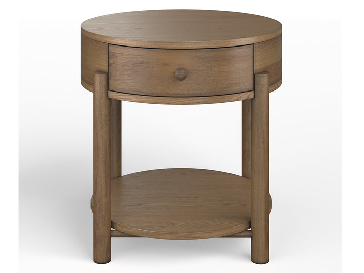 Hadleigh Brown Honey Round End Table - T5558-05