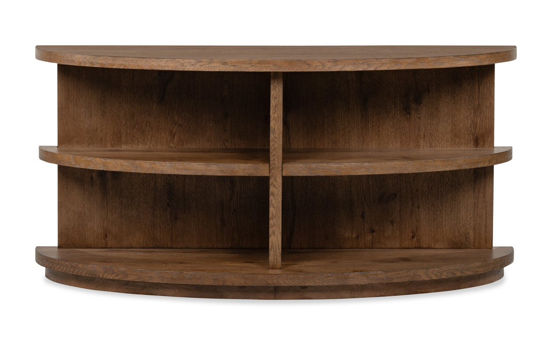 Oswald Brown Demilune Sofa Table - T6576-75