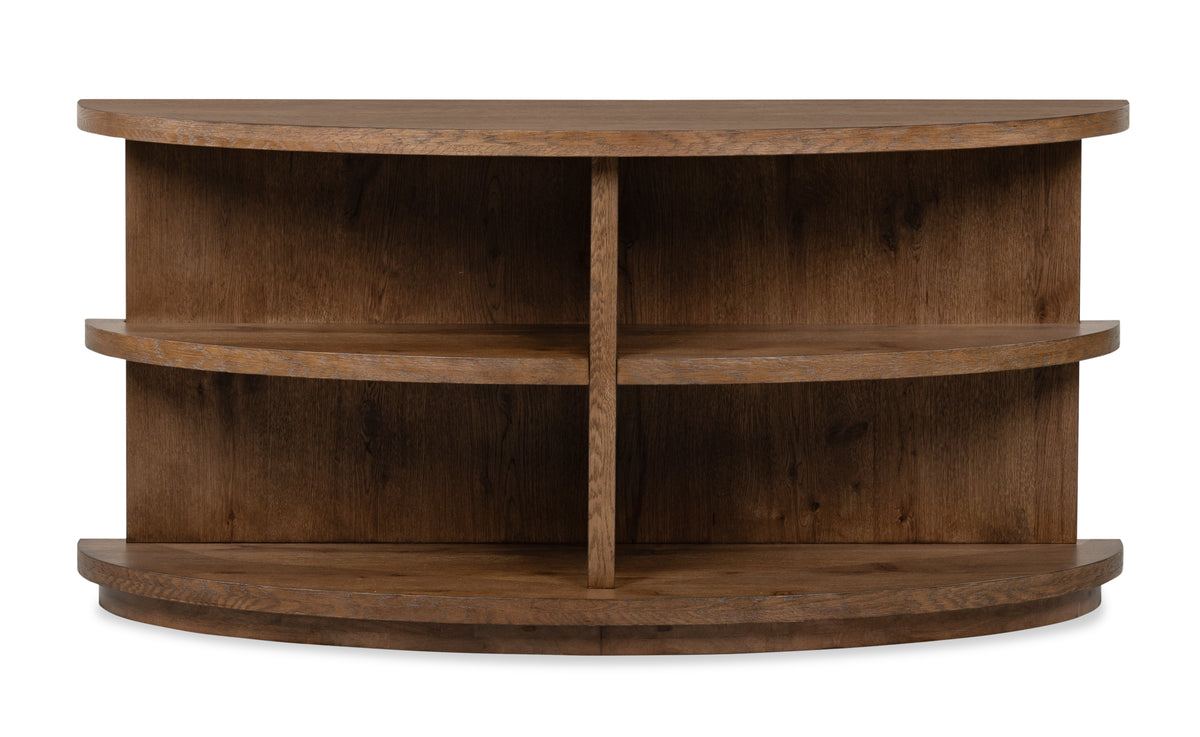 Oswald Brown Demilune Sofa Table - T6576-75