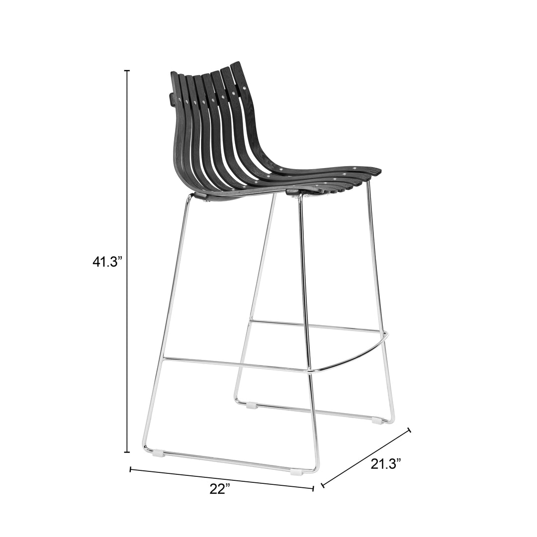 Beaufort Barstool (Set of 2) Black - 111178