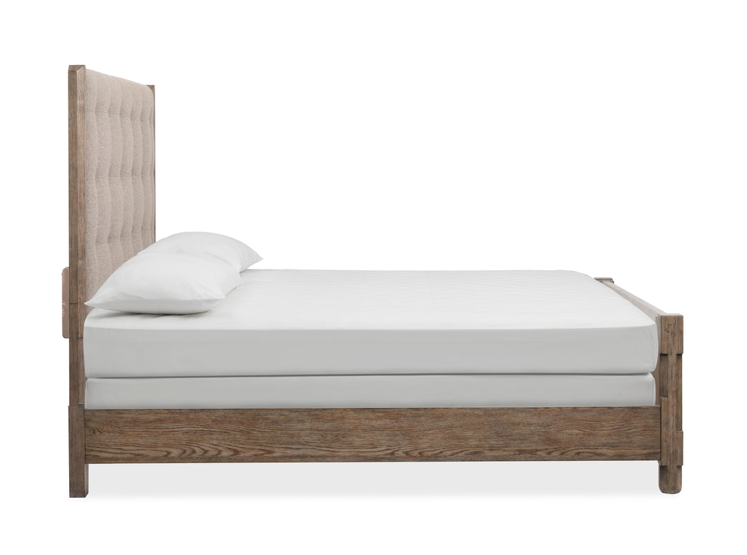 Claremont Smokey Taupe California King Upholstered Panel Bed - B5942-75