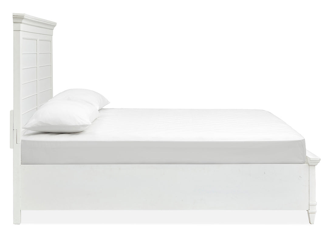 Charleston White Dove King White Panel Storage Bed - B5611-65WH