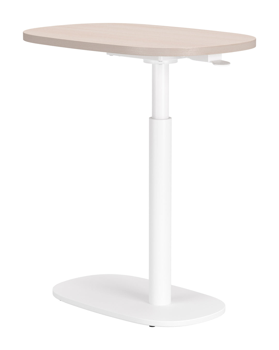 Buddy Adjustable Rotating Side Table Natural & White - 111127