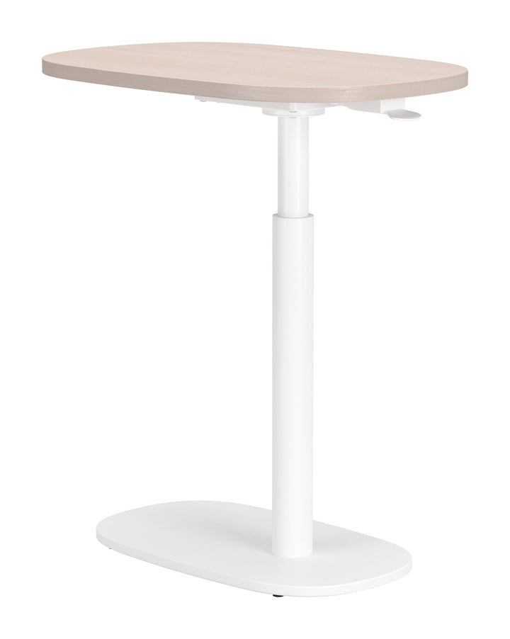 Buddy Adjustable Rotating Side Table Natural & White - 111127