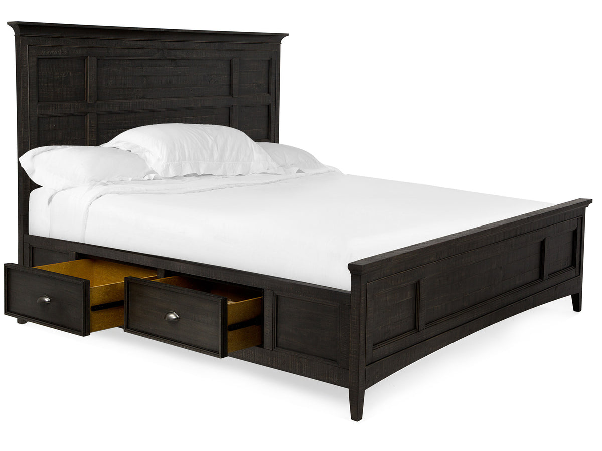 Westley Falls Graphite California King Panel Storage Bed - B4399-75