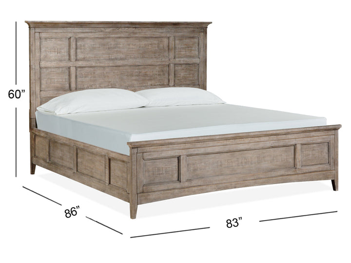 Paxton Place Dovetail Grey Panel Bed