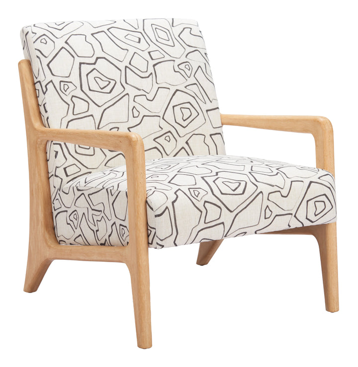 Runa Accent Chair Beige & Natural - AmericanHomeFurniture