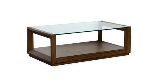 Sebastian Cinnamon Rectangular Cocktail Table With Casters - T6361-43
