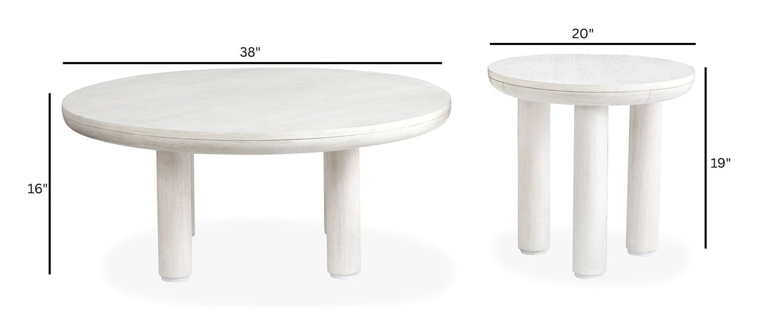Sunset Cove Moonlight Pearl Nesting Cocktail Table With Casters - T5879-52