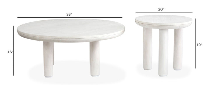 Sunset Cove Moonlight Pearl Nesting Cocktail Table With Casters - T5879-52