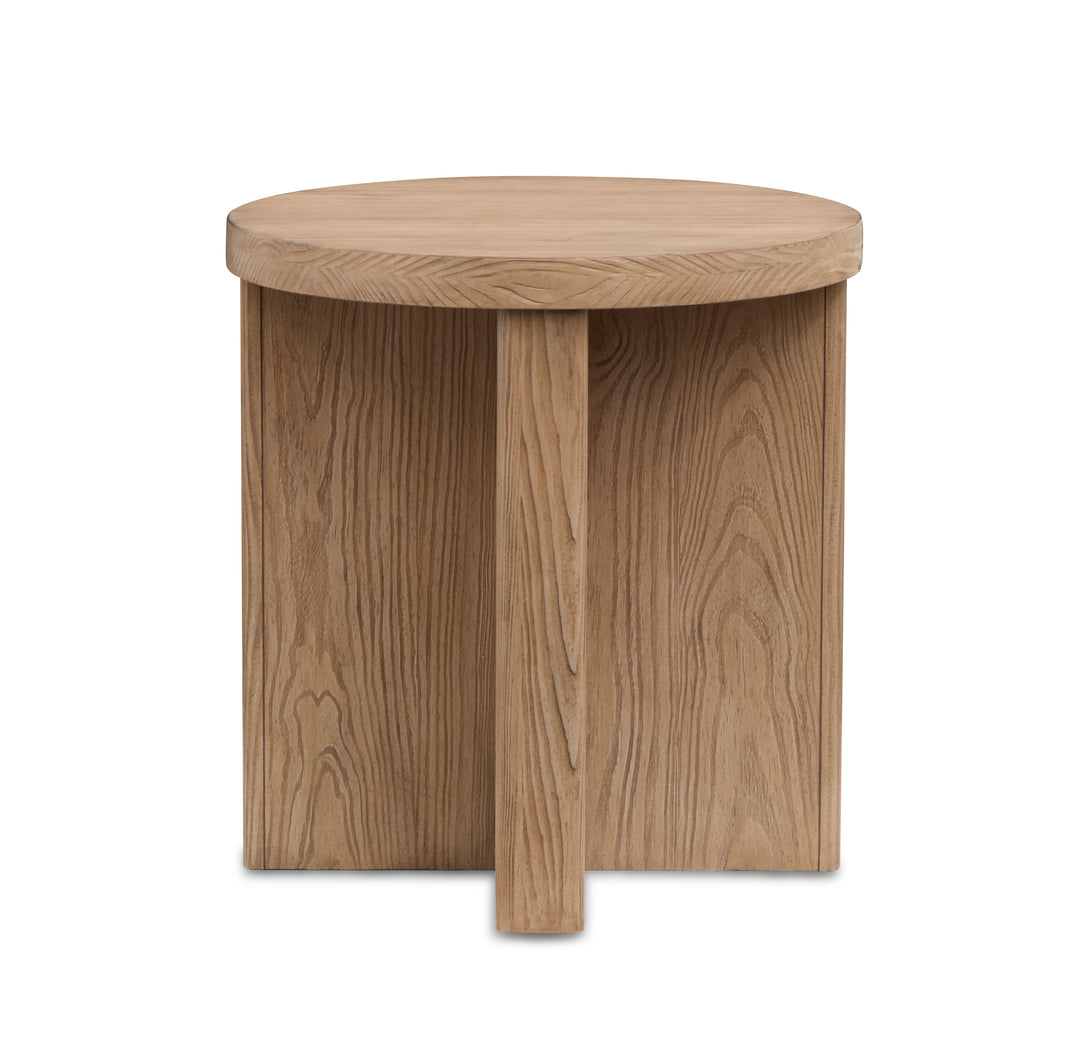 Hayden Golden Oat Round End Table - T6348-05