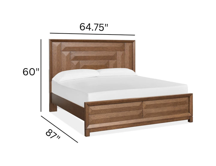 Callisto Bourbon Brown Queen Panel Bed - B6396-54