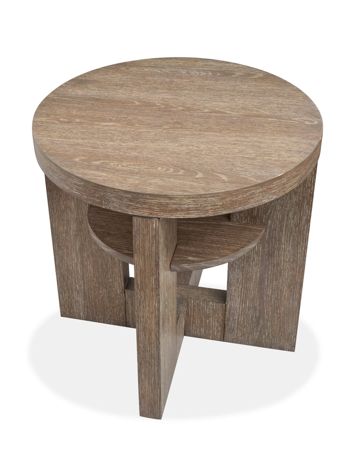 Conway Spiced Brown Round End Table - T6315-05