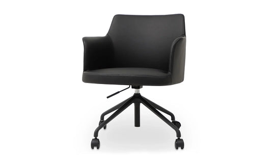 Moe's Home Collection - Morris Office Chair PVC Black - EJ-1047-02 | American Home Furniture