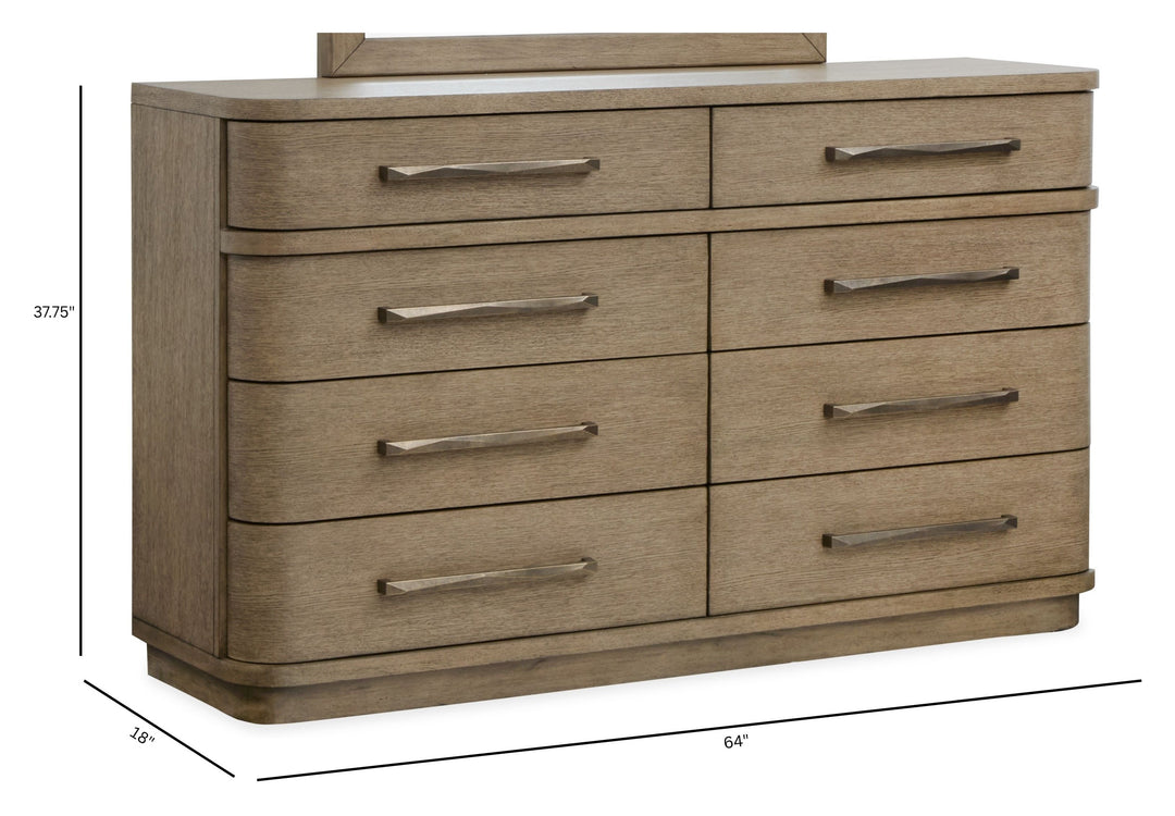Thorne Amber Brown Double Drawer Dresser - B6593-22