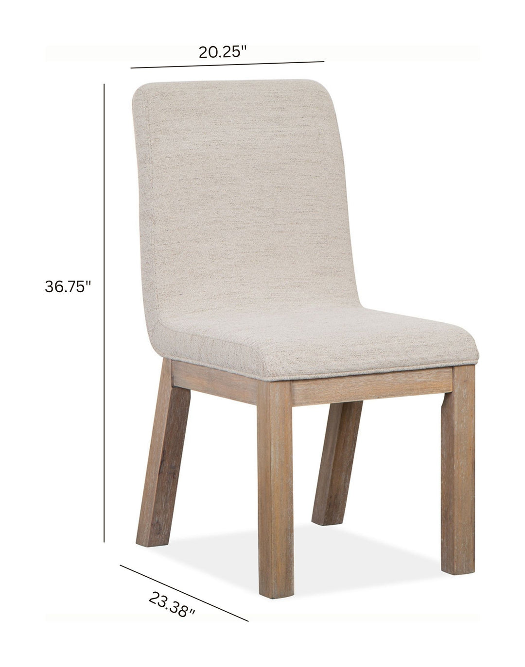 Ainsley Cerused Khaki Upholstered Host Chair - Set of 2 - D5333-66