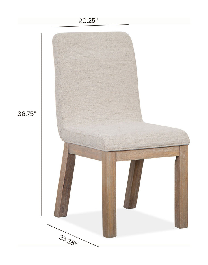 Ainsley Cerused Khaki Upholstered Host Chair - Set of 2 - D5333-66