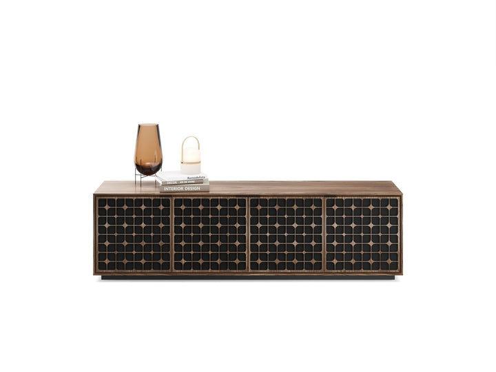 Constellation / Natural Walnut / Rolling Plinth Base (24H x 82.5W x 20D in)