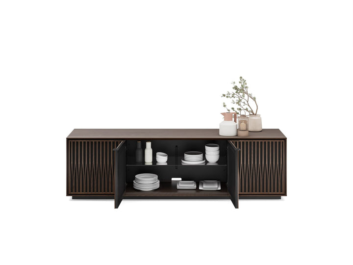 Tune / Toasted Oak / Rolling Plinth Base (24H x 82.5W x 20D in)