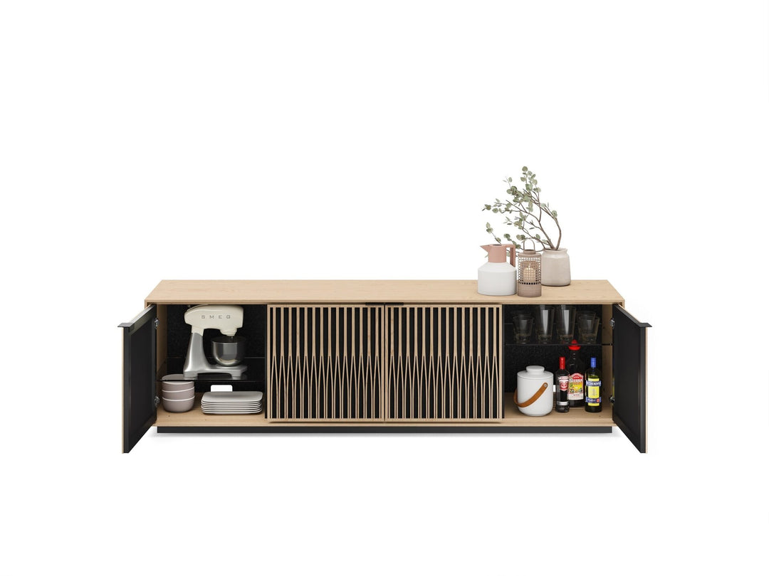 Tune / Washed Oak / Rolling Plinth Base (24H x 82.5W x 20D in)