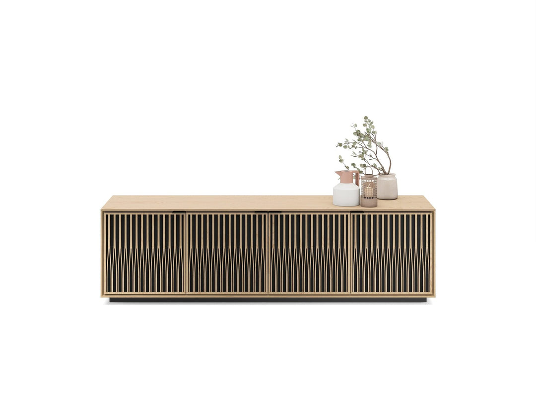 Tune / Washed Oak / Rolling Plinth Base (24H x 82.5W x 20D in)