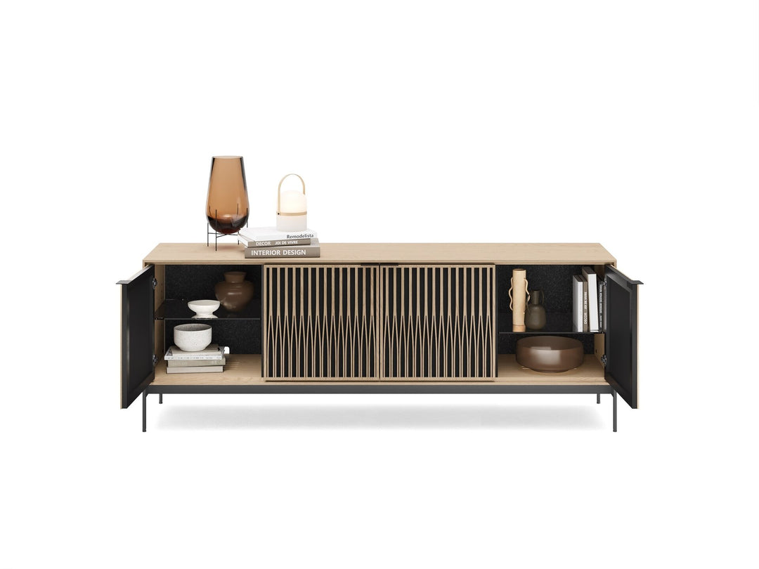 Tune / Washed Oak / Console Base (30H x 82.5W x 20D in)