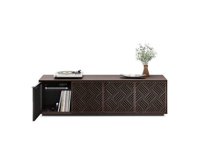 Weave / Toasted Oak / Rolling Plinth Base (24H x 82.5W x 20D in)