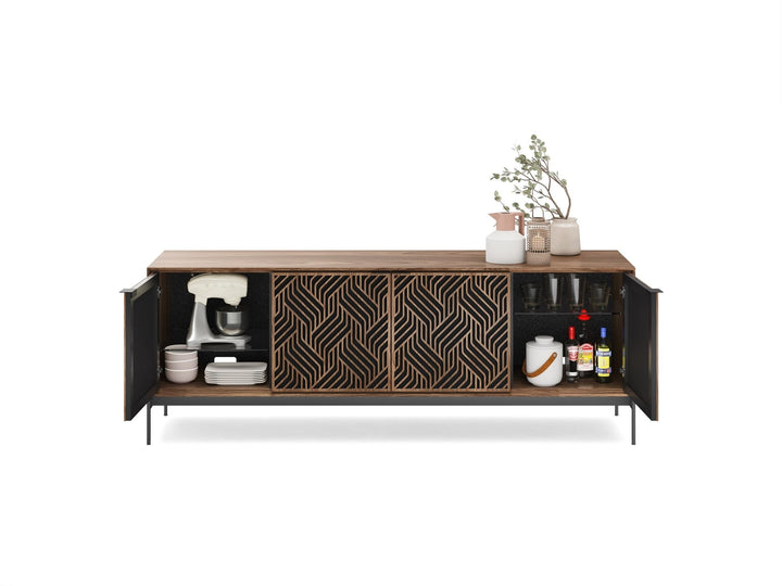 Weave / Natural Walnut / Console Base (30H x 82.5W x 20D in)