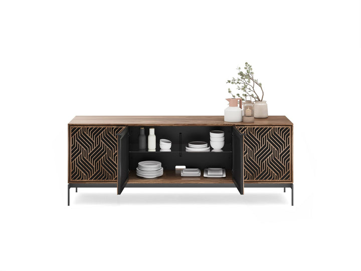 Weave / Natural Walnut / Console Base (30H x 82.5W x 20D in)