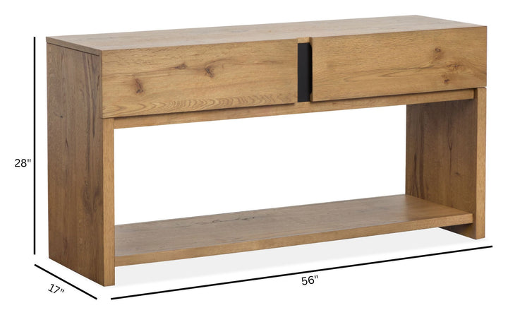 Ripley Rustic Caramel And Dark Bronze Rectangular Sofa Table - T6421-73