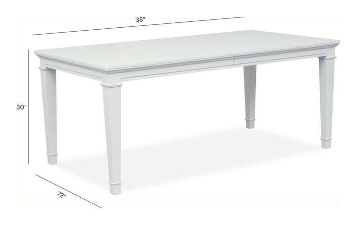 Charleston White Dove White Extendable Rectangular Dining Table - D5611-20WH