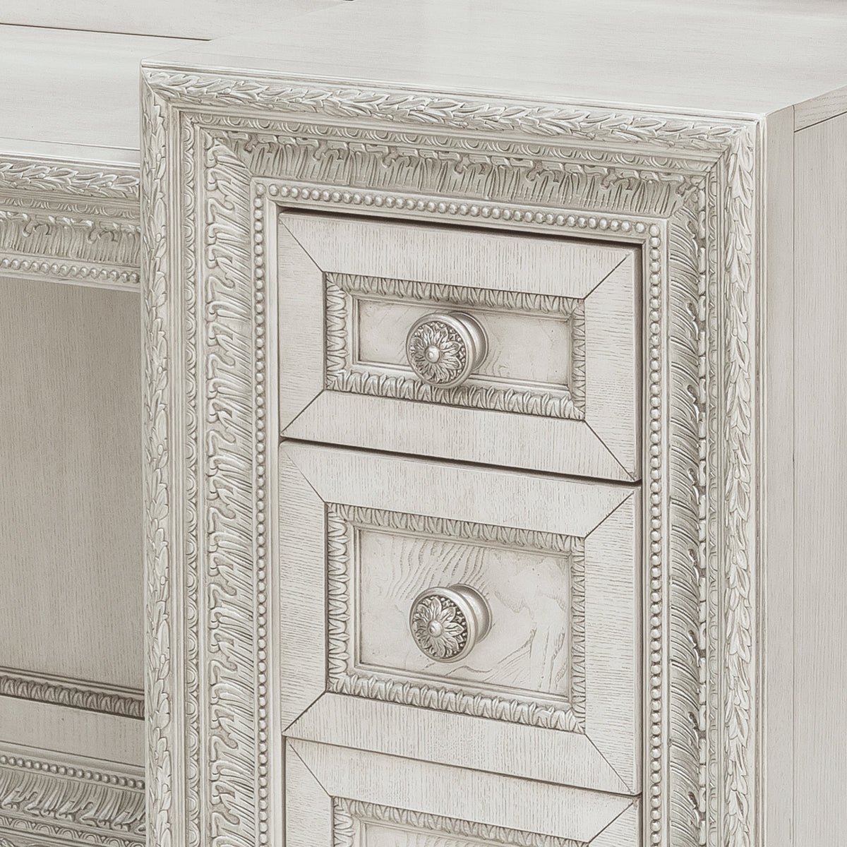 Camila Creamy White 7 Drawer Vanity - P269134S