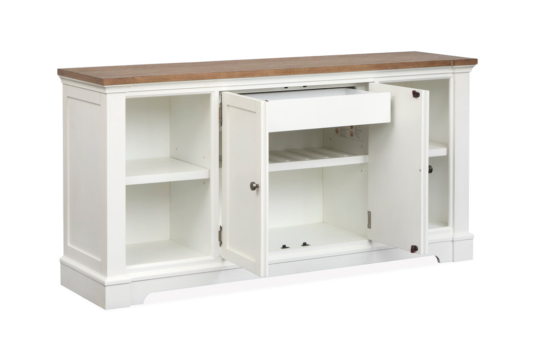 Kingston Whisper White And Cerused Nutmeg Credenza - D6407-11