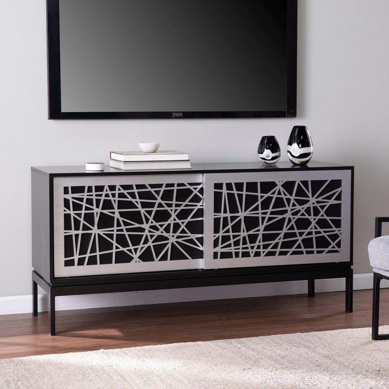 SEI Furniture Arminta Contemporary Media Cabinet CABINETS
