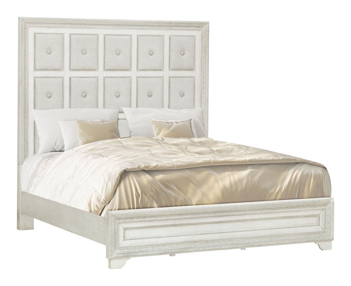 Camila Creamy White King Upholstered Bed - P269-BR-K3