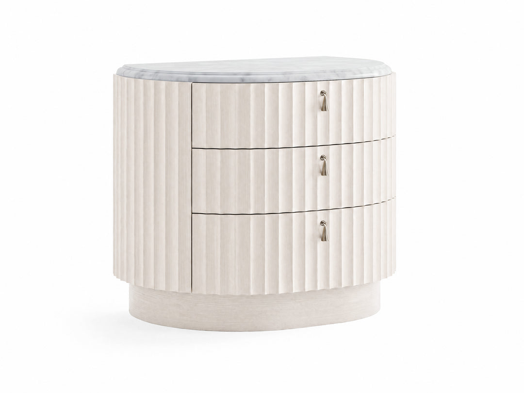 Vivienne Whisper White Drawer Nightstand - BP448-140