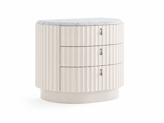 Vivienne Whisper White Drawer Nightstand - BP448-140