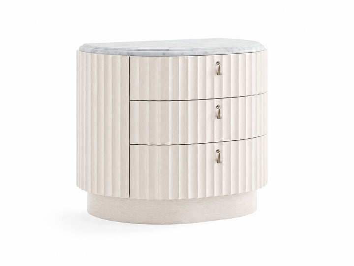 Vivienne Whisper White Drawer Nightstand - BP448-140