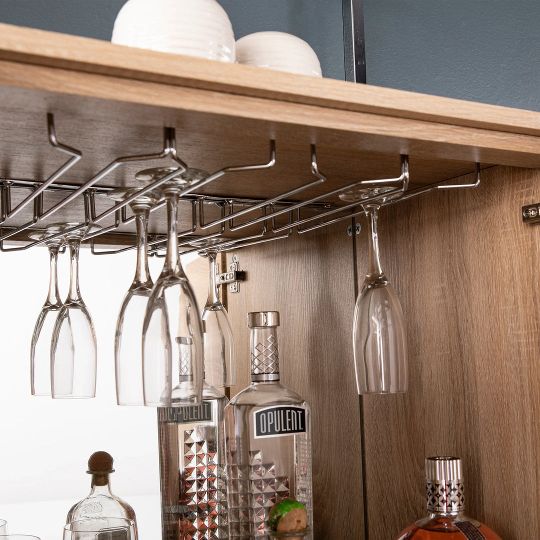 Northdom Tall Bar Cabinet w/ Wine Storage - AmericanHomeFurniture