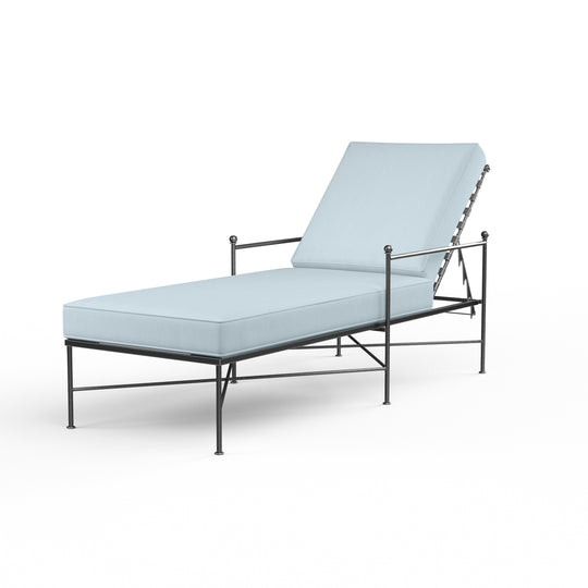 Provence Chaise Lounge in Canvas Skyline w/ Self Welt