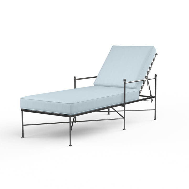 Provence Chaise Lounge in Canvas Skyline w/ Self Welt