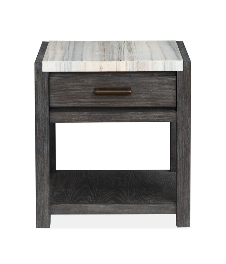 Plum Creek Ravenwood Black Rectangular End Table - T5990-03