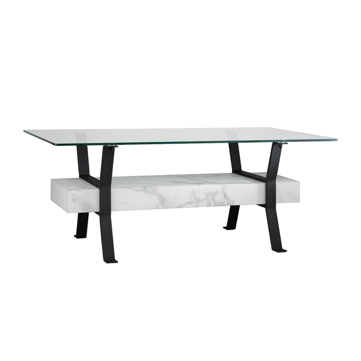 Darvette Glass-Top Coffee Table - AmericanHomeFurniture