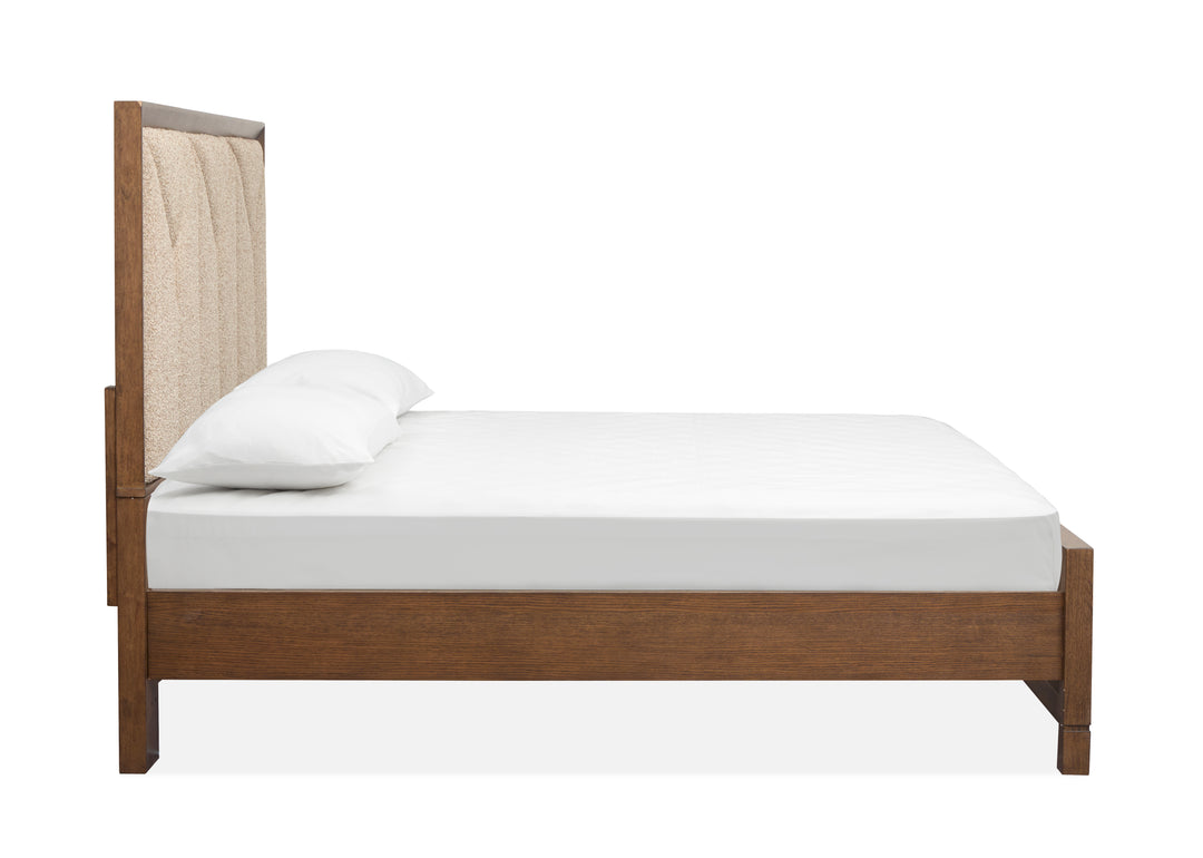 Callisto Bourbon Brown King Upholstered Panel Bed - B6396-65