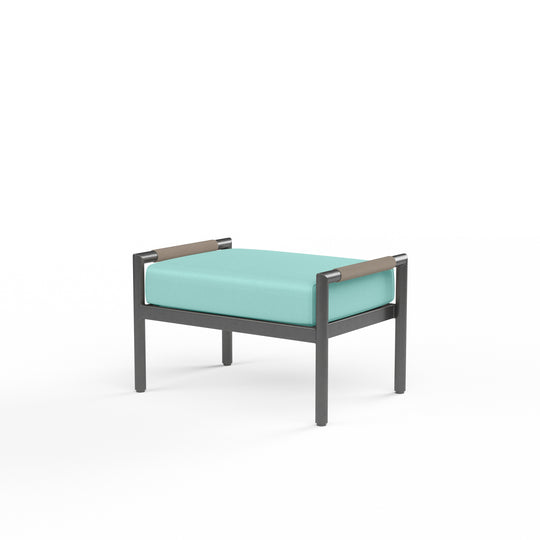 Pietra Ottoman in Dupione Celeste, No Welt