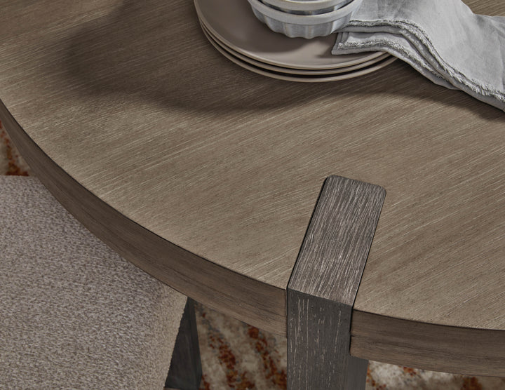Anderson Park Moose Trail And Frontier Brown Round Dining Table - P402230