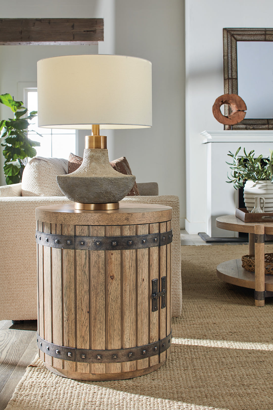 American Home Furniture | Hooker Furniture - Vineyard Row Wine Barrel End Table