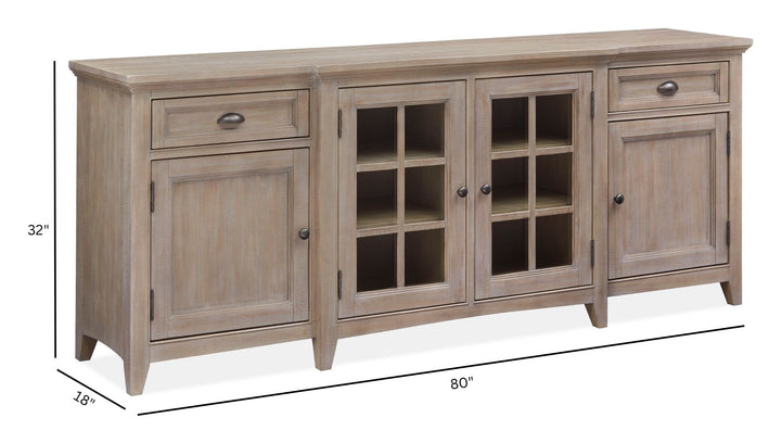 Paxton Place Dovetail Grey 80" Console - E4805-08