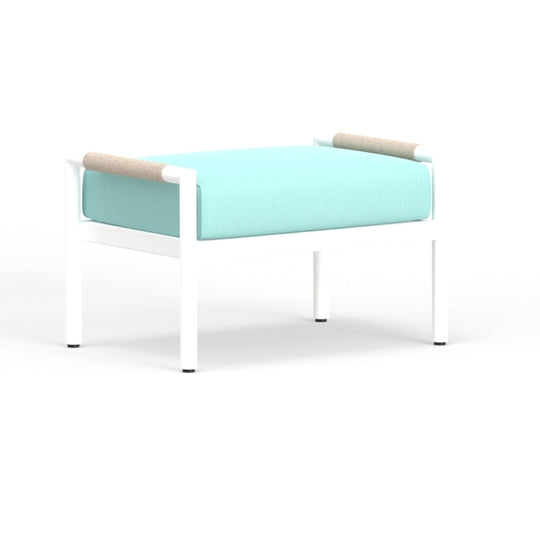 Sabbia Ottoman in Dupione Celeste, No Welt